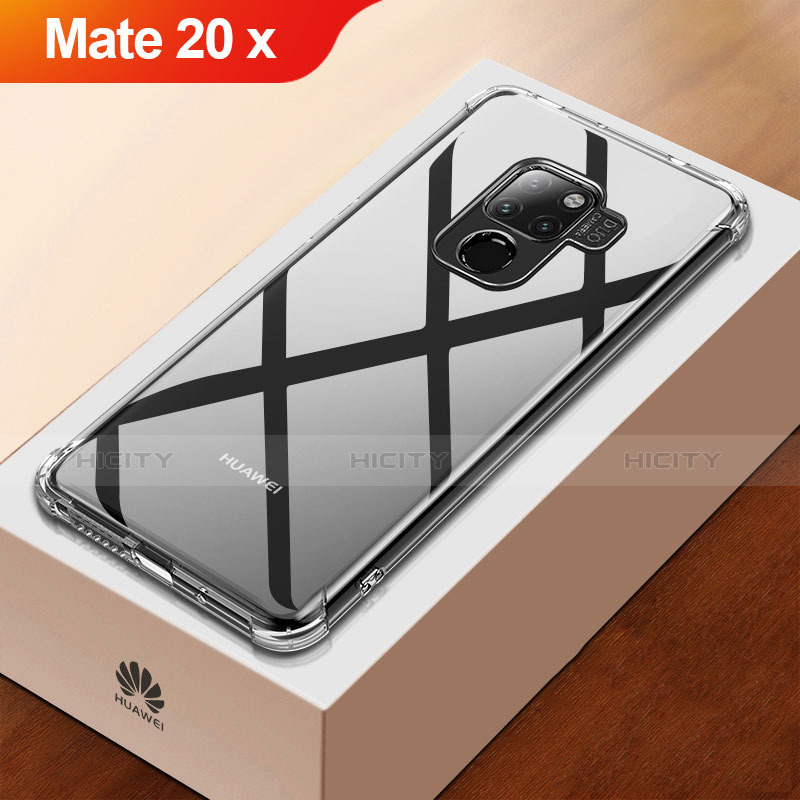 Cover Silicone Trasparente Ultra Sottile Morbida T03 per Huawei Mate 20 X Chiaro