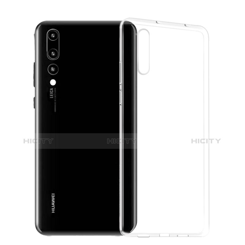 Cover Silicone Trasparente Ultra Sottile Morbida T03 per Huawei P20 Pro Chiaro