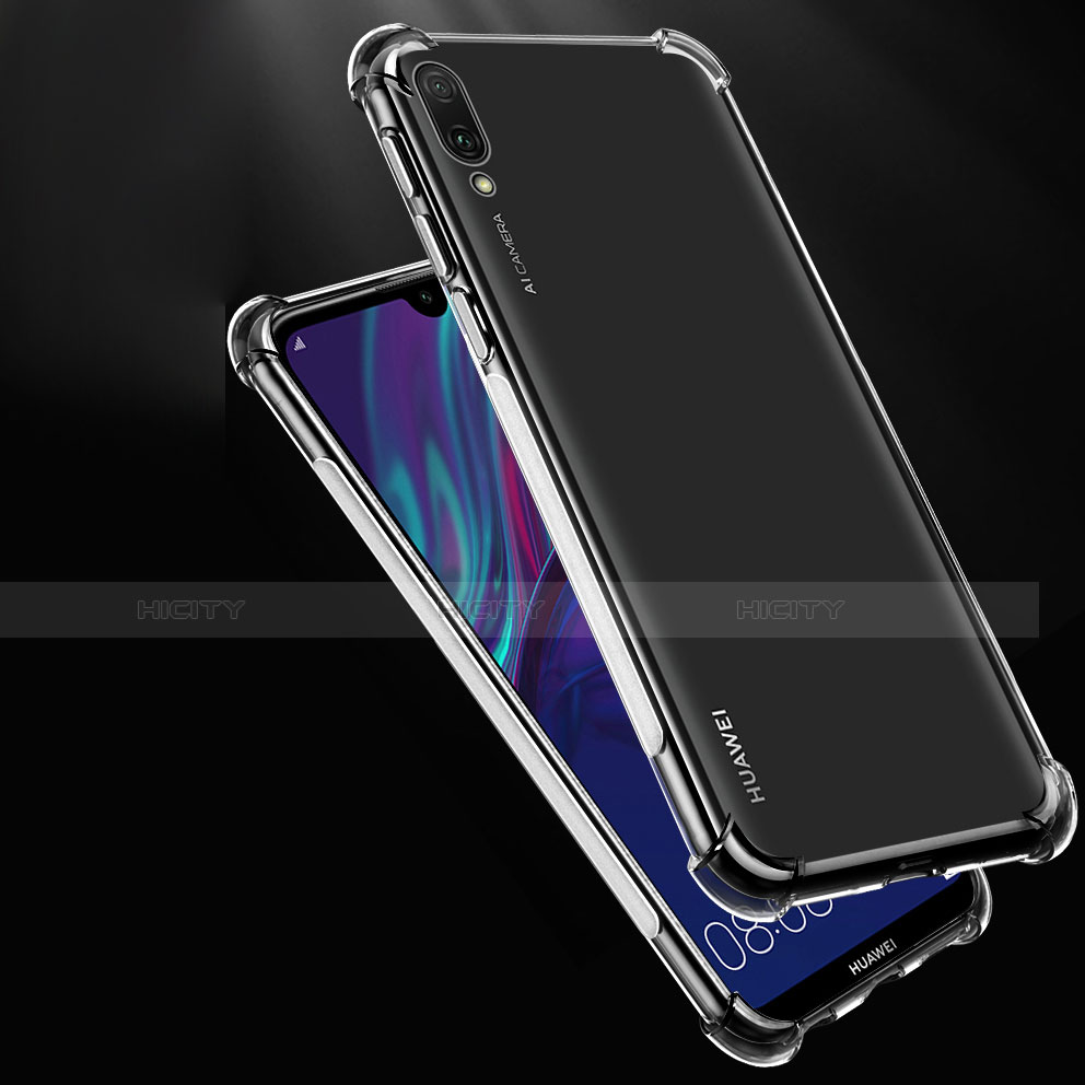 Cover Silicone Trasparente Ultra Sottile Morbida T03 per Huawei Y7 (2019) Chiaro