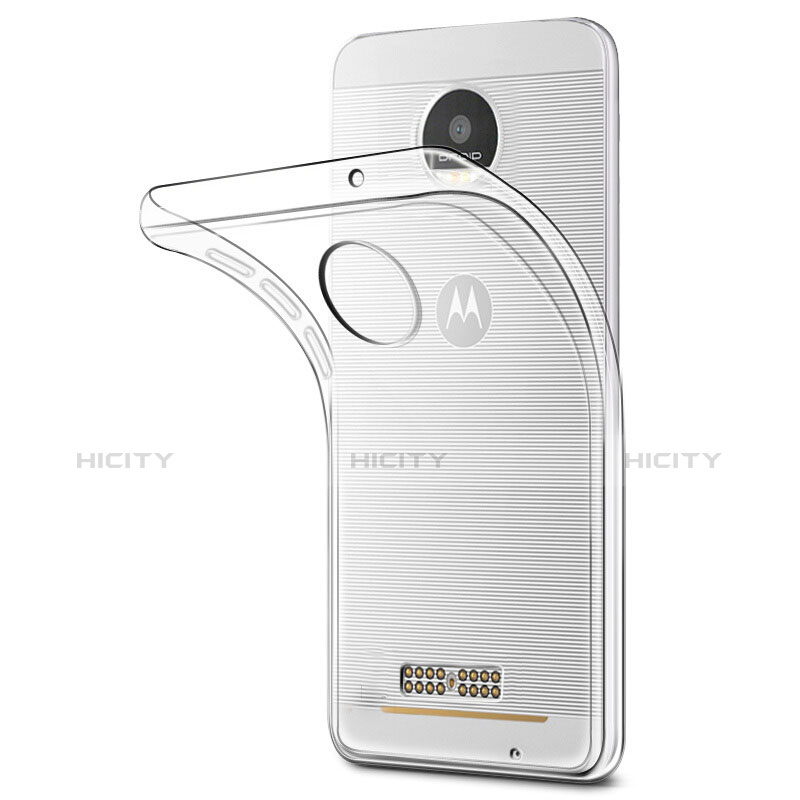 Cover Silicone Trasparente Ultra Sottile Morbida T03 per Motorola Moto Z Play Chiaro