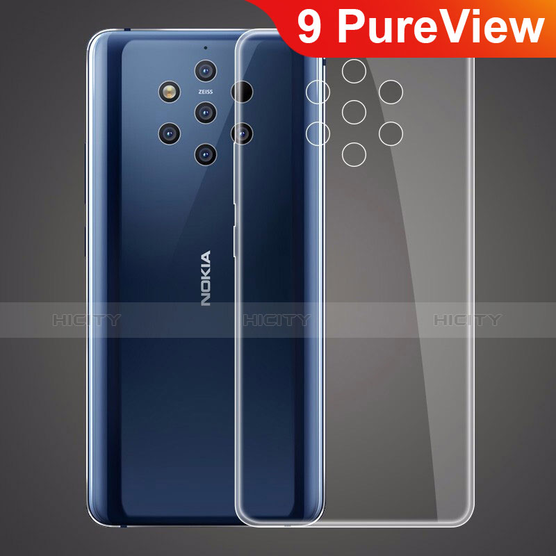 Cover Silicone Trasparente Ultra Sottile Morbida T03 per Nokia 9 PureView Chiaro