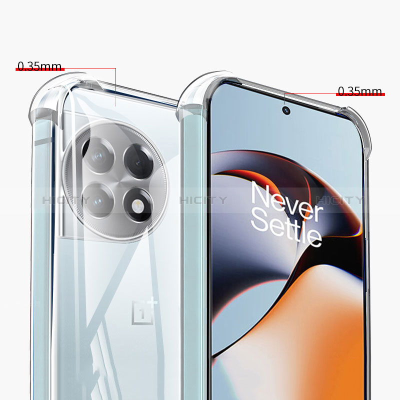 Cover Silicone Trasparente Ultra Sottile Morbida T03 per OnePlus 11R 5G Chiaro