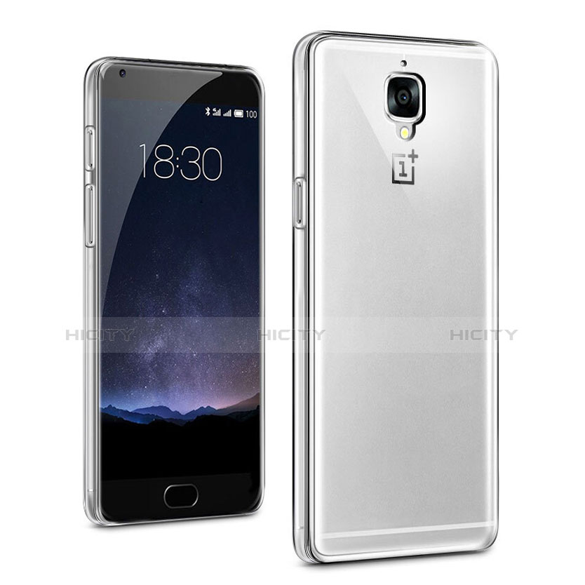 Cover Silicone Trasparente Ultra Sottile Morbida T03 per OnePlus 3 Chiaro