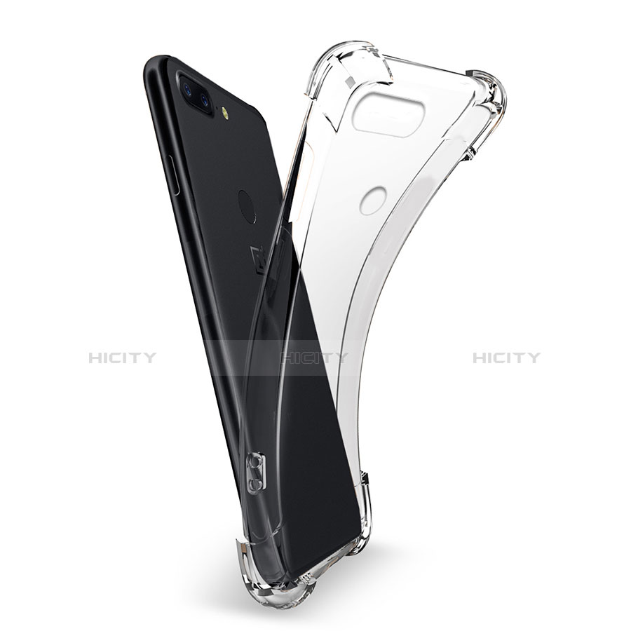 Cover Silicone Trasparente Ultra Sottile Morbida T03 per OnePlus 5T A5010 Chiaro