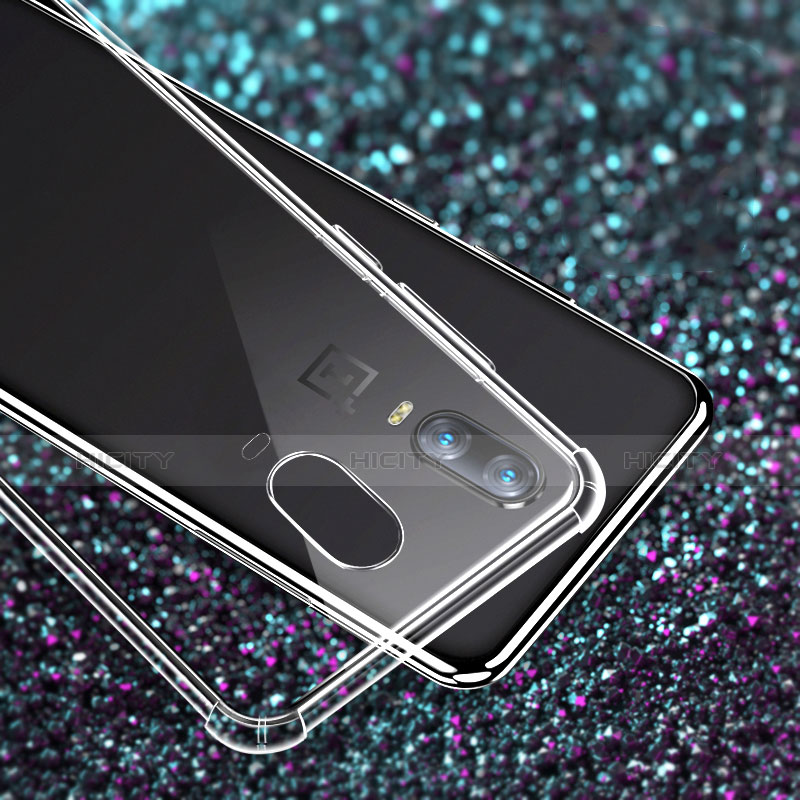 Cover Silicone Trasparente Ultra Sottile Morbida T03 per OnePlus 6T Chiaro