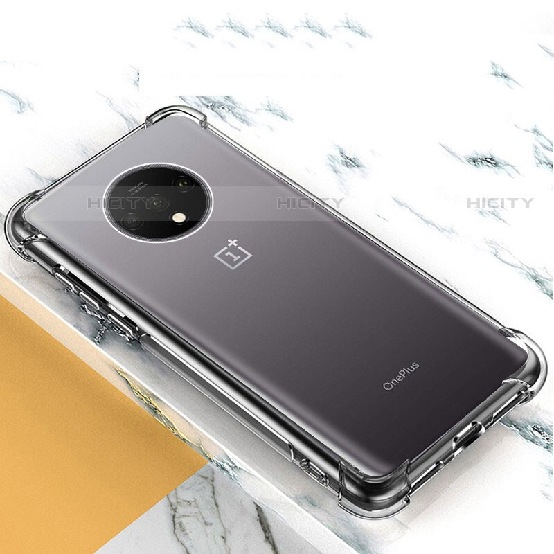Cover Silicone Trasparente Ultra Sottile Morbida T03 per OnePlus 7T Chiaro