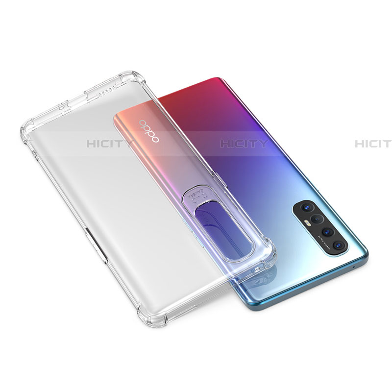 Cover Silicone Trasparente Ultra Sottile Morbida T03 per Oppo Find X2 Neo Chiaro