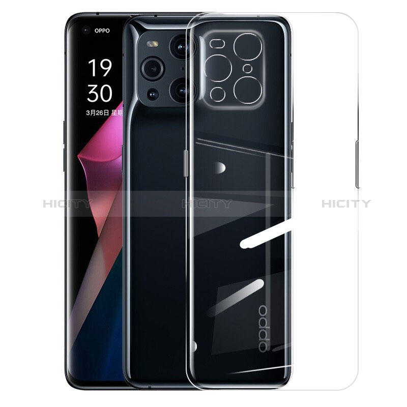 Cover Silicone Trasparente Ultra Sottile Morbida T03 per Oppo Find X3 5G Chiaro