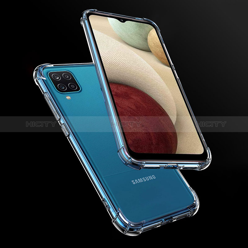 Cover Silicone Trasparente Ultra Sottile Morbida T03 per Samsung Galaxy A12 Nacho Chiaro