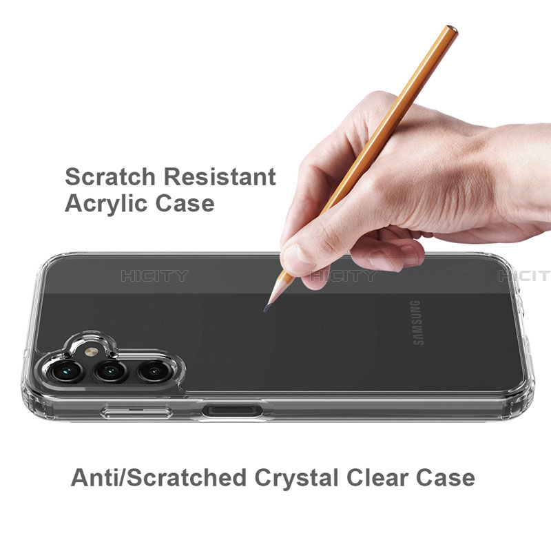 Cover Silicone Trasparente Ultra Sottile Morbida T03 per Samsung Galaxy A14 4G Chiaro