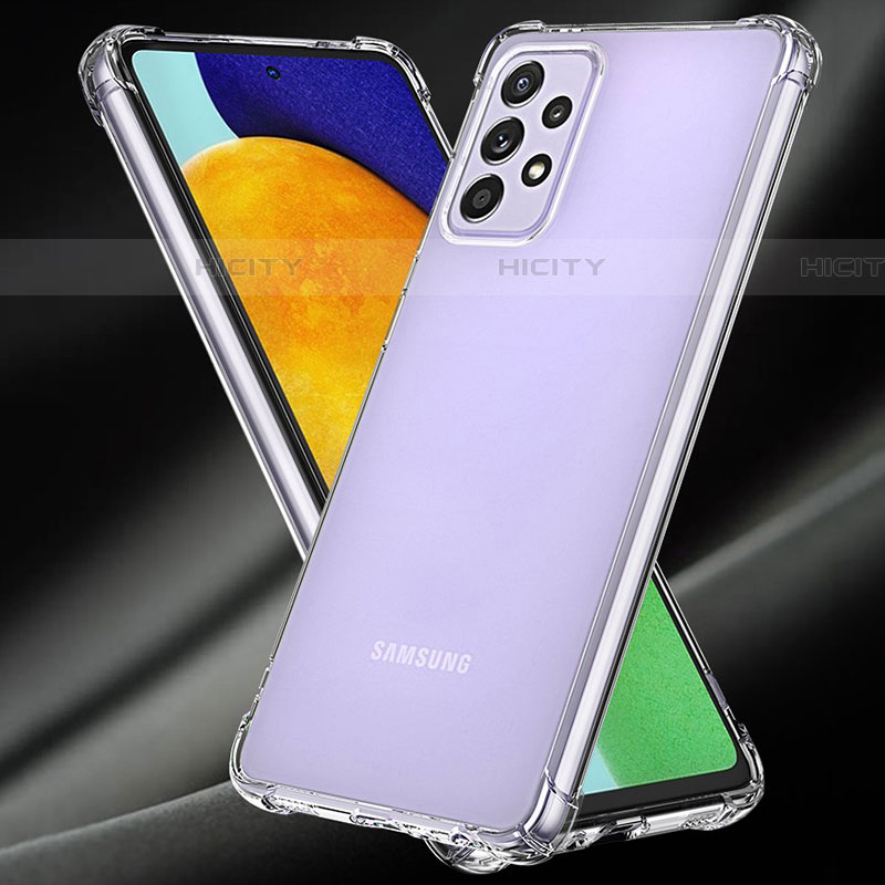 Cover Silicone Trasparente Ultra Sottile Morbida T03 per Samsung Galaxy A52 5G Chiaro