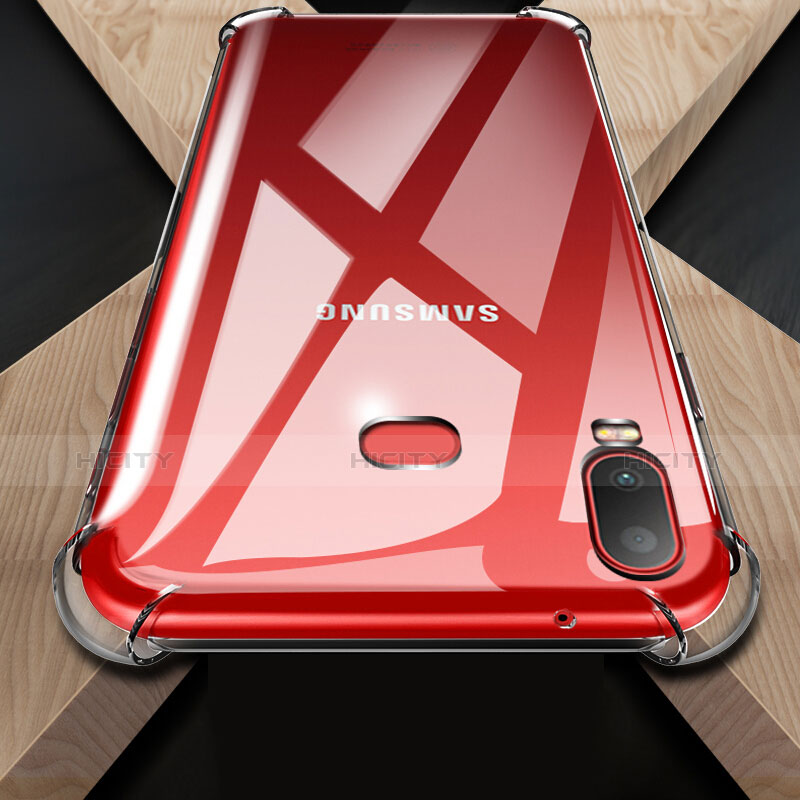 Cover Silicone Trasparente Ultra Sottile Morbida T03 per Samsung Galaxy A6s Chiaro
