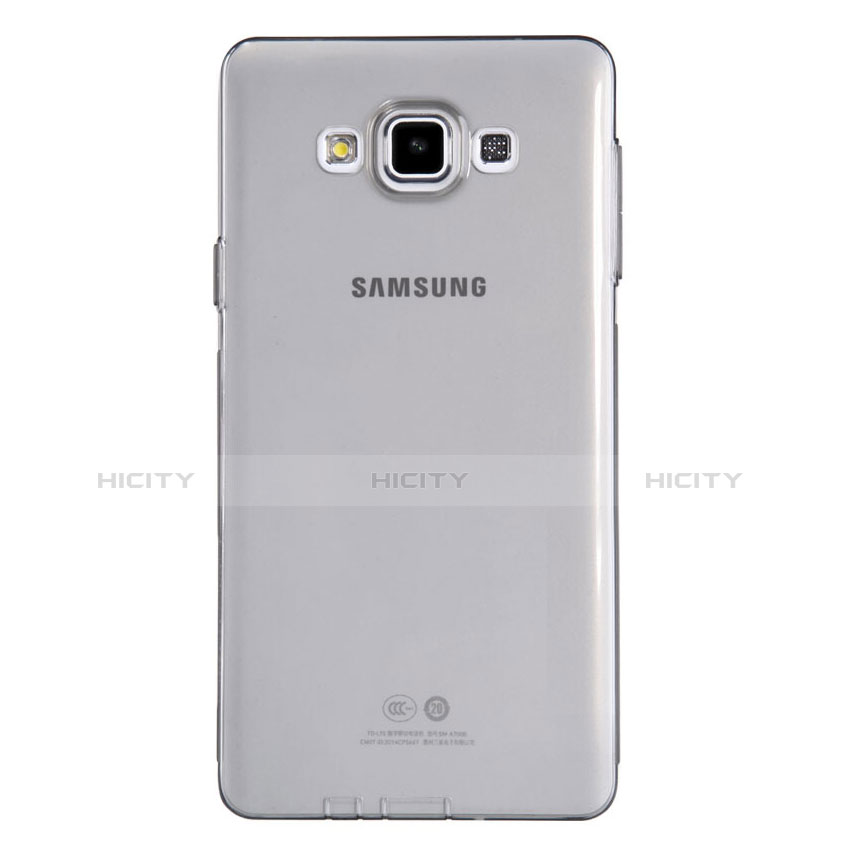 Cover Silicone Trasparente Ultra Sottile Morbida T03 per Samsung Galaxy A7 SM-A700 Chiaro