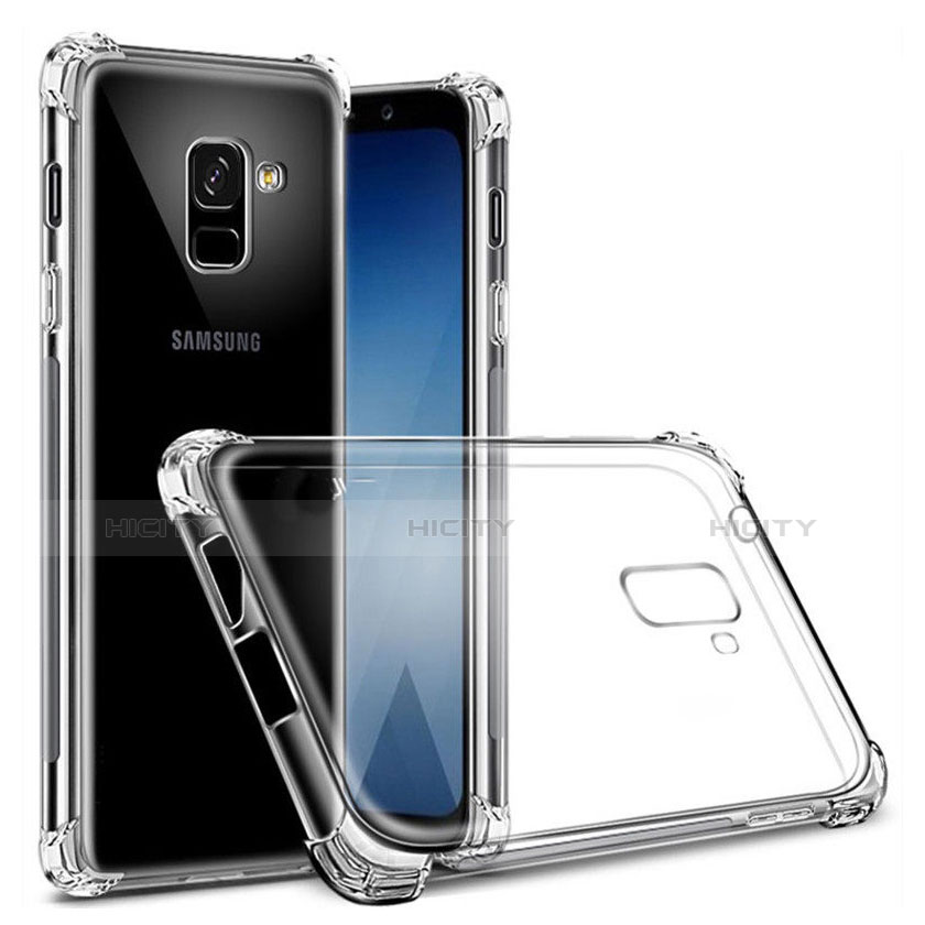 Cover Silicone Trasparente Ultra Sottile Morbida T03 per Samsung Galaxy A8+ A8 Plus (2018) A730F Chiaro