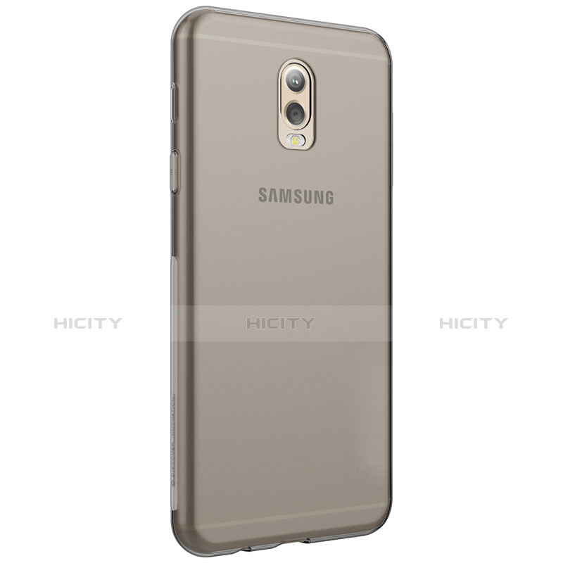 Cover Silicone Trasparente Ultra Sottile Morbida T03 per Samsung Galaxy C7 (2017) Grigio