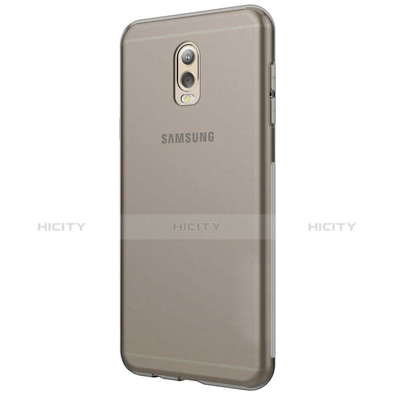 Cover Silicone Trasparente Ultra Sottile Morbida T03 per Samsung Galaxy C7 (2017) Grigio