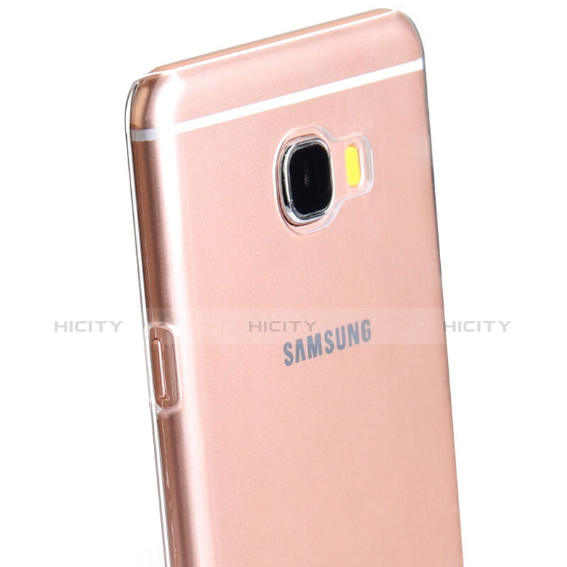 Cover Silicone Trasparente Ultra Sottile Morbida T03 per Samsung Galaxy C7 SM-C7000 Chiaro
