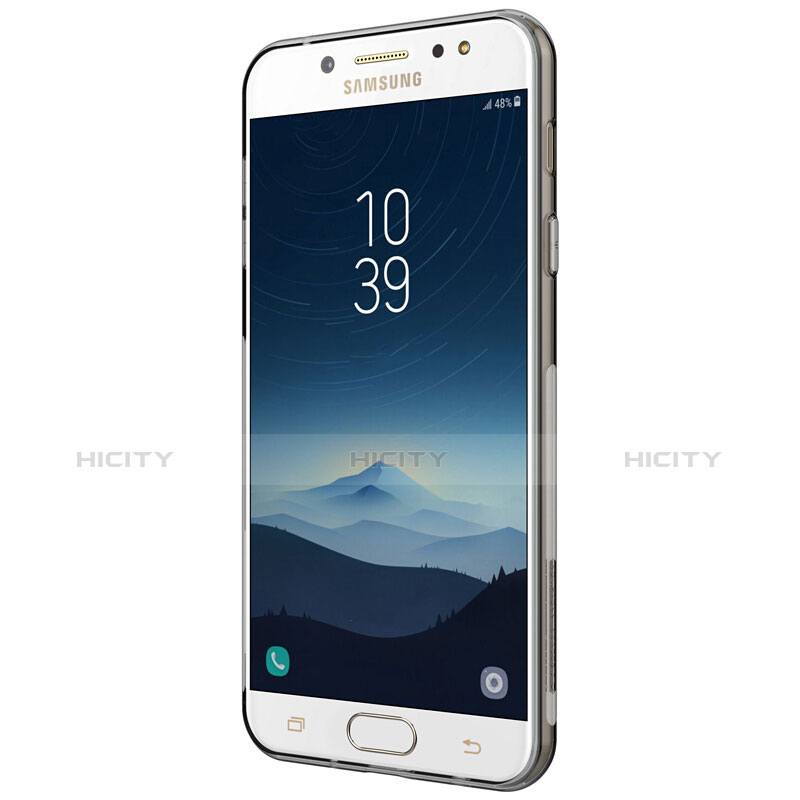 Cover Silicone Trasparente Ultra Sottile Morbida T03 per Samsung Galaxy J7 Plus Grigio