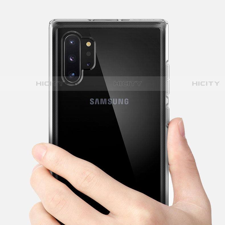 Cover Silicone Trasparente Ultra Sottile Morbida T03 per Samsung Galaxy Note 10 Plus 5G Chiaro