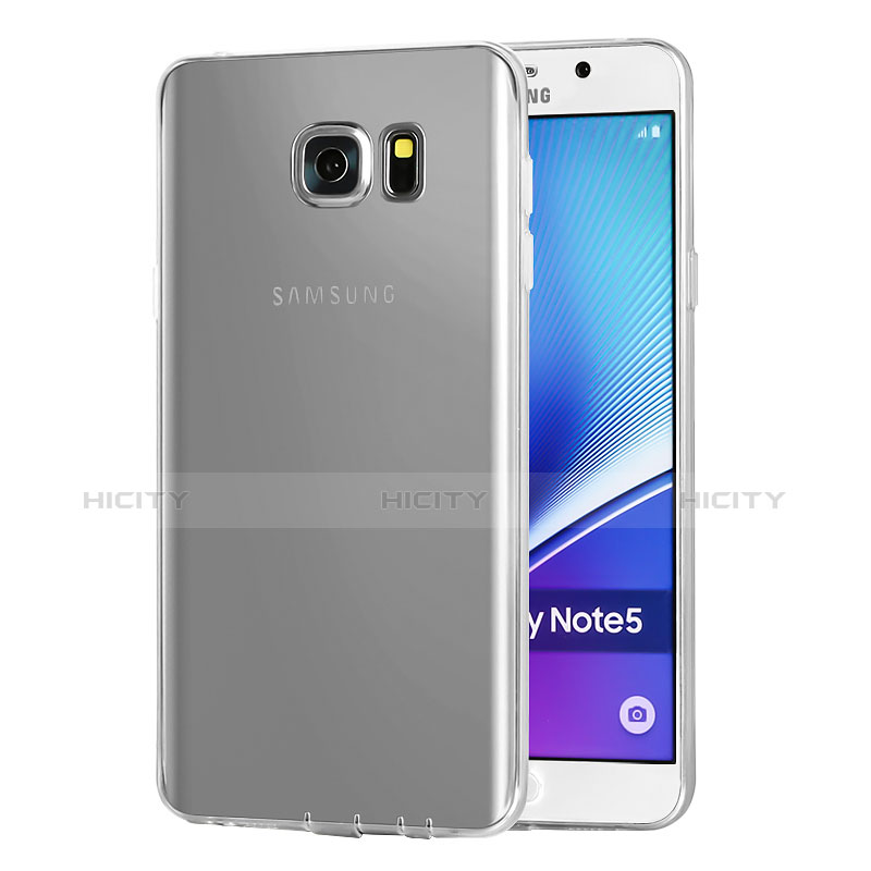 Cover Silicone Trasparente Ultra Sottile Morbida T03 per Samsung Galaxy Note 5 N9200 N920 N920F Chiaro