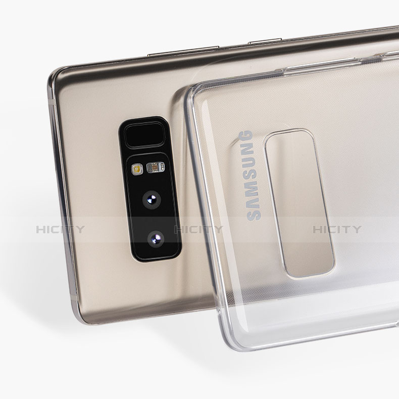 Cover Silicone Trasparente Ultra Sottile Morbida T03 per Samsung Galaxy Note 8 Duos N950F Chiaro