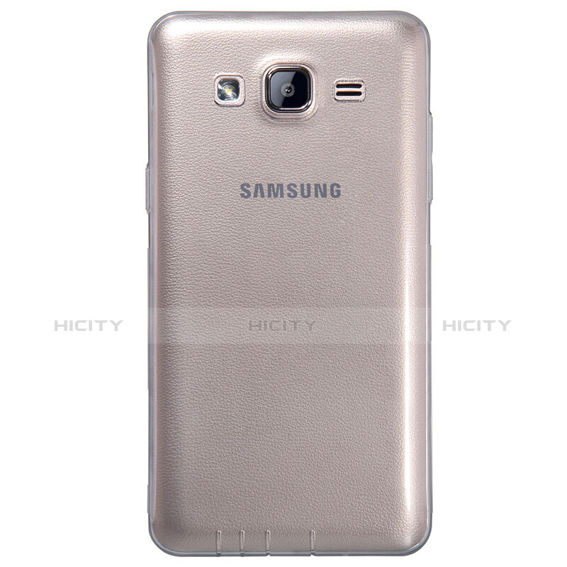 Cover Silicone Trasparente Ultra Sottile Morbida T03 per Samsung Galaxy On5 G550FY Grigio