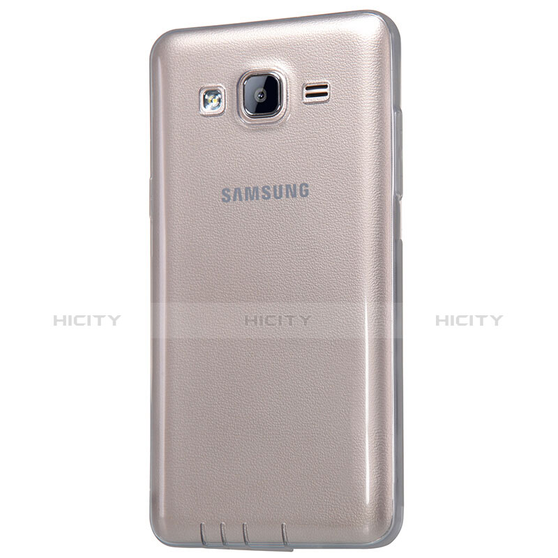 Cover Silicone Trasparente Ultra Sottile Morbida T03 per Samsung Galaxy On5 G550FY Grigio