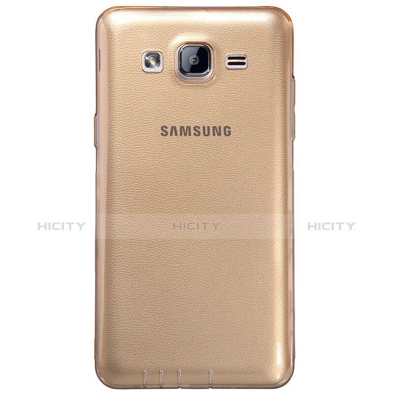 Cover Silicone Trasparente Ultra Sottile Morbida T03 per Samsung Galaxy On5 Pro Oro