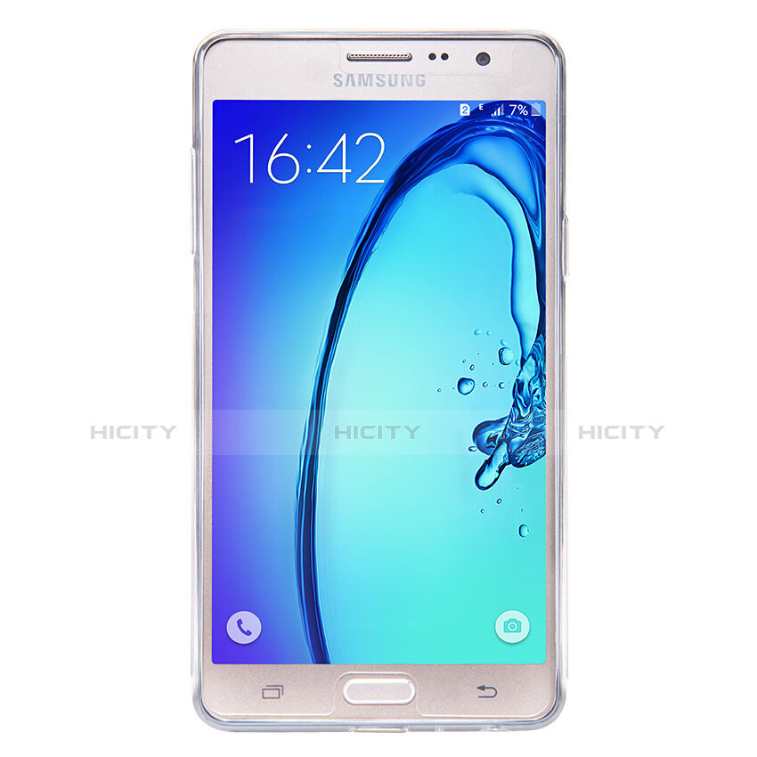 Cover Silicone Trasparente Ultra Sottile Morbida T03 per Samsung Galaxy On7 G600FY Chiaro