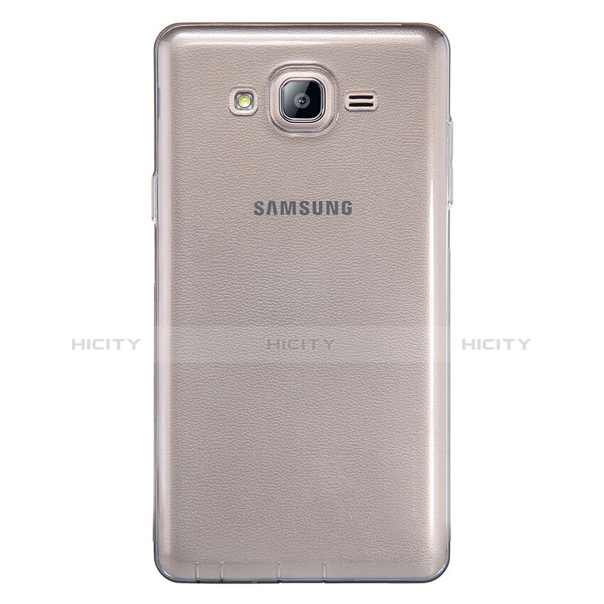 Cover Silicone Trasparente Ultra Sottile Morbida T03 per Samsung Galaxy On7 G600FY Grigio