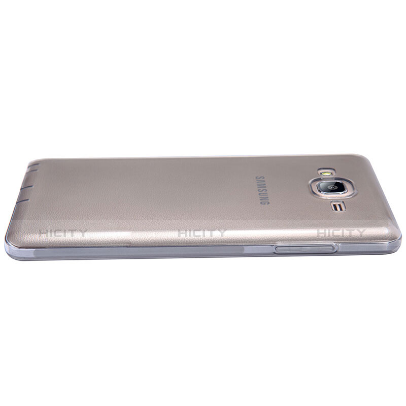 Cover Silicone Trasparente Ultra Sottile Morbida T03 per Samsung Galaxy On7 G600FY Grigio