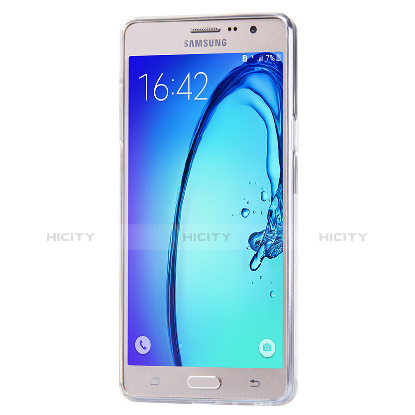 Cover Silicone Trasparente Ultra Sottile Morbida T03 per Samsung Galaxy On7 Pro Chiaro