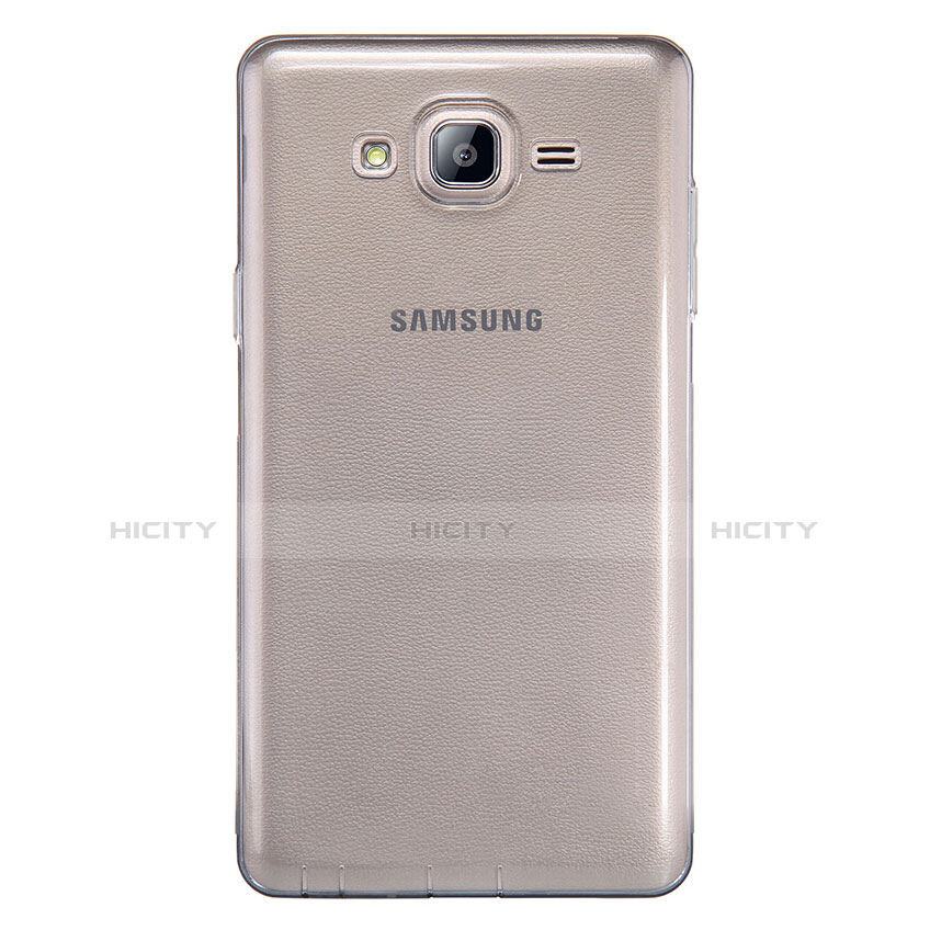 Cover Silicone Trasparente Ultra Sottile Morbida T03 per Samsung Galaxy On7 Pro Grigio