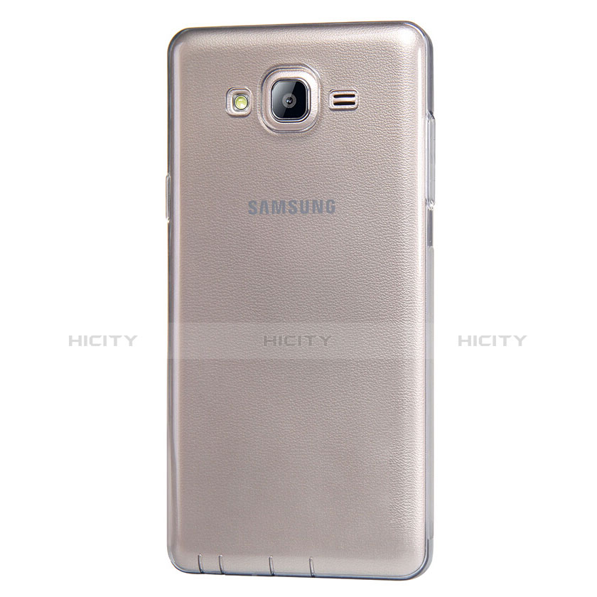 Cover Silicone Trasparente Ultra Sottile Morbida T03 per Samsung Galaxy On7 Pro Grigio