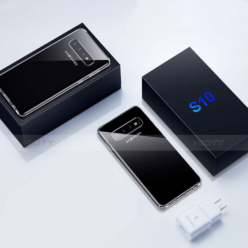 Cover Silicone Trasparente Ultra Sottile Morbida T03 per Samsung Galaxy S10 Chiaro