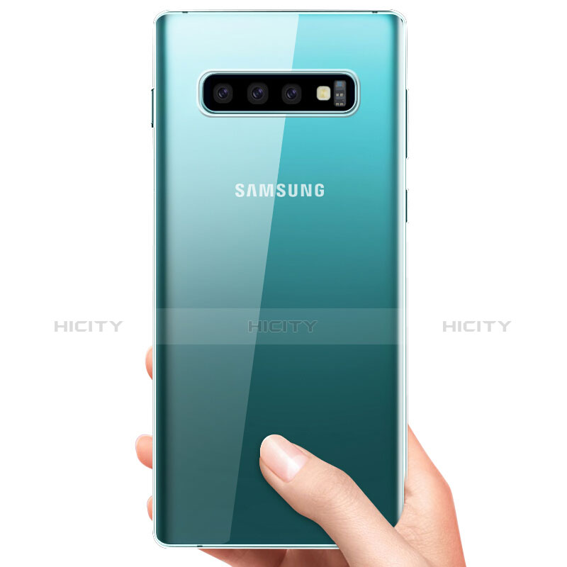 Cover Silicone Trasparente Ultra Sottile Morbida T03 per Samsung Galaxy S10 Plus Chiaro