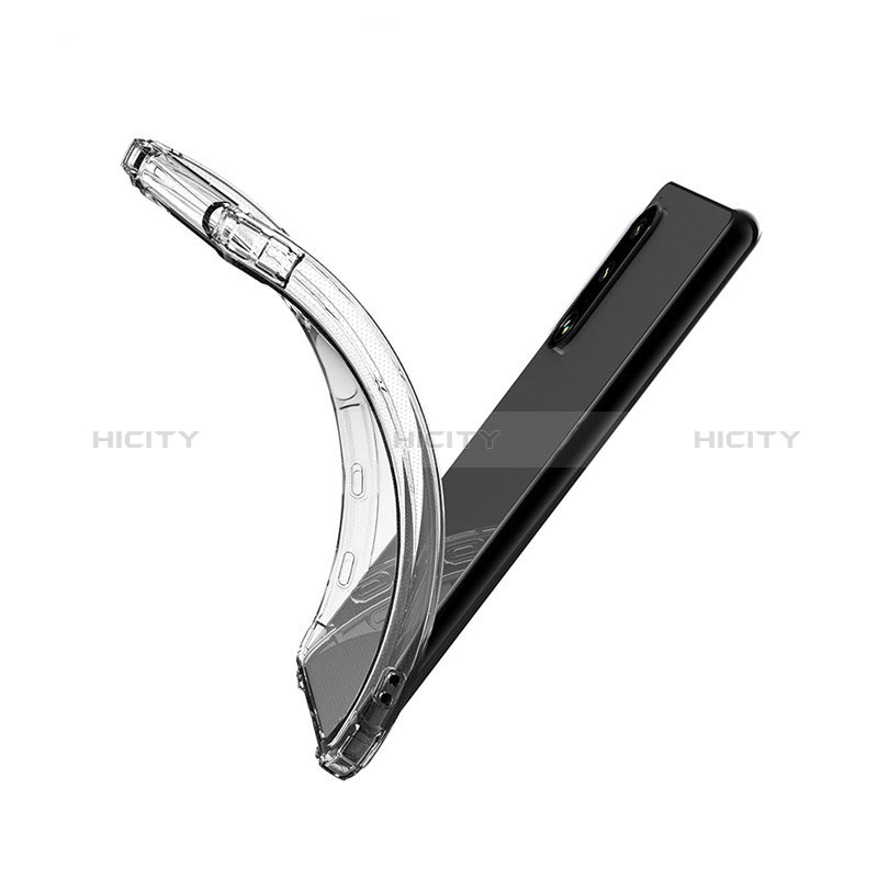 Cover Silicone Trasparente Ultra Sottile Morbida T03 per Sony Xperia 10 III Chiaro