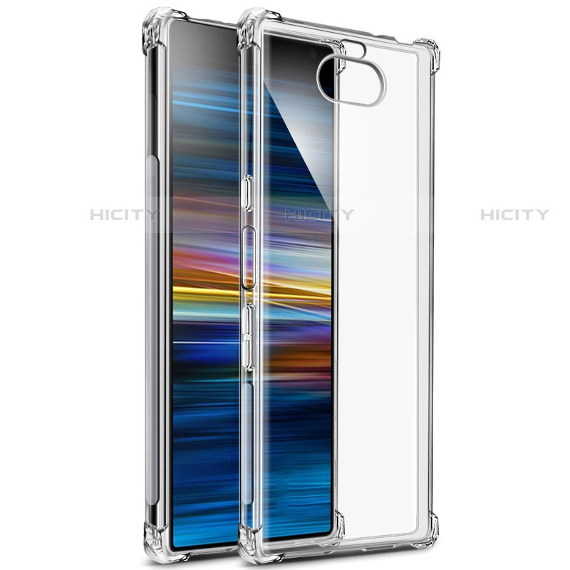 Cover Silicone Trasparente Ultra Sottile Morbida T03 per Sony Xperia 10 Plus Chiaro