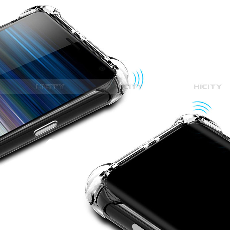 Cover Silicone Trasparente Ultra Sottile Morbida T03 per Sony Xperia 10 Plus Chiaro