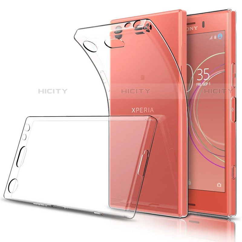 Cover Silicone Trasparente Ultra Sottile Morbida T03 per Sony Xperia XZ1 Compact Chiaro