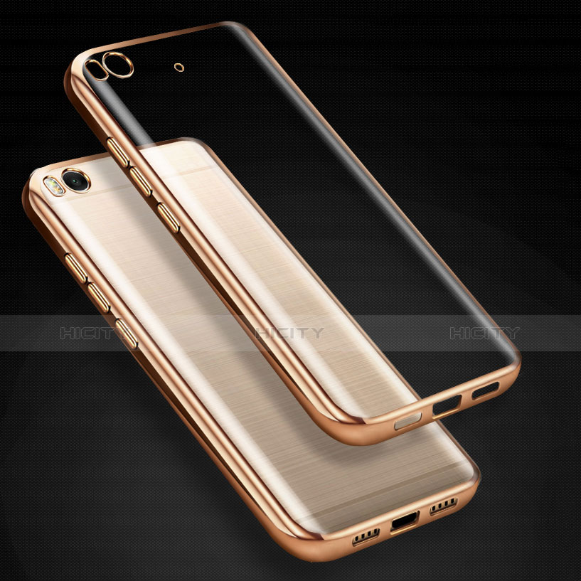 Cover Silicone Trasparente Ultra Sottile Morbida T03 per Xiaomi Mi 5S 4G Oro