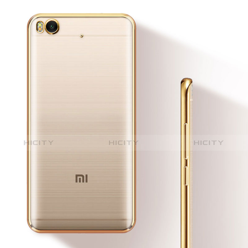 Cover Silicone Trasparente Ultra Sottile Morbida T03 per Xiaomi Mi 5S 4G Oro