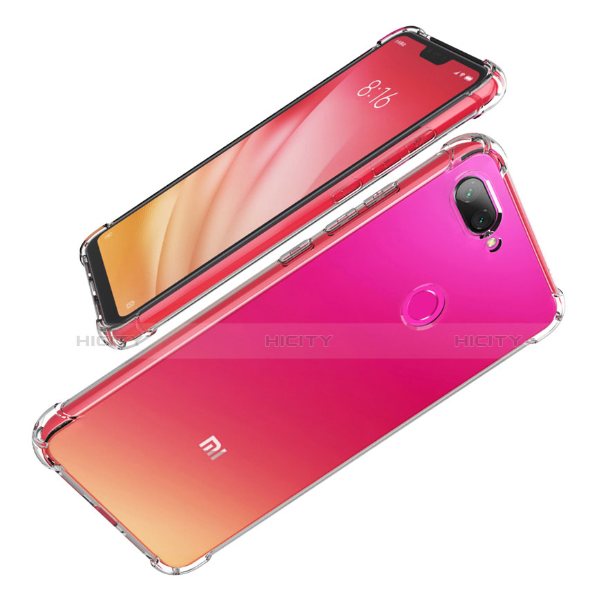 Cover Silicone Trasparente Ultra Sottile Morbida T03 per Xiaomi Mi 8 Lite Chiaro