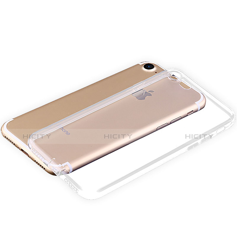 Cover Silicone Trasparente Ultra Sottile Morbida T04 per Apple iPhone 7 Chiaro