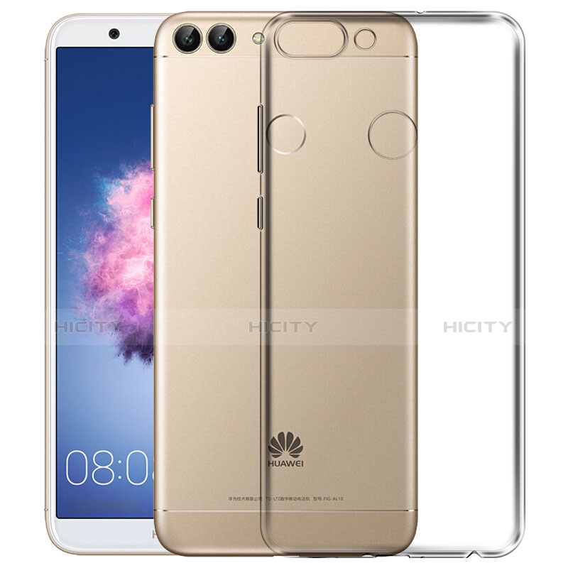 Cover Silicone Trasparente Ultra Sottile Morbida T04 per Huawei Enjoy 7S Chiaro