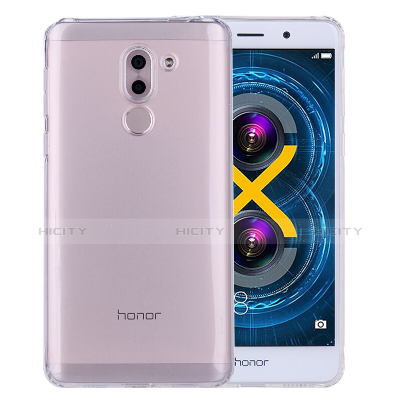 Cover Silicone Trasparente Ultra Sottile Morbida T04 per Huawei Honor 6X Pro Chiaro