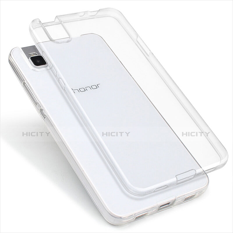 Cover Silicone Trasparente Ultra Sottile Morbida T04 per Huawei Honor 7i shot X Chiaro