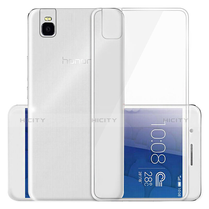 Cover Silicone Trasparente Ultra Sottile Morbida T04 per Huawei Honor 7i shot X Chiaro