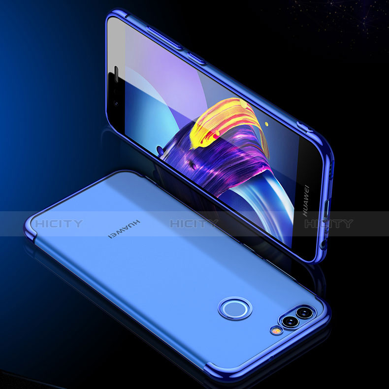 Cover Silicone Trasparente Ultra Sottile Morbida T04 per Huawei Nova 2 Plus Blu