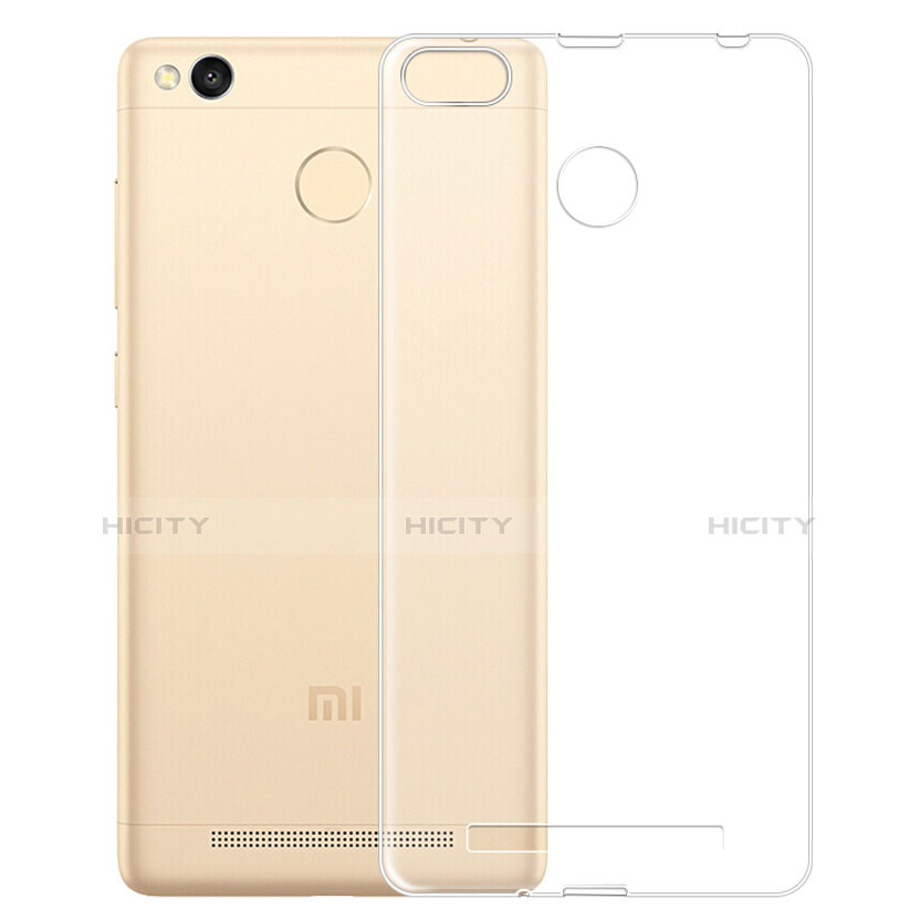 Cover Silicone Trasparente Ultra Sottile Morbida T04 per Xiaomi Redmi 3 High Edition Chiaro